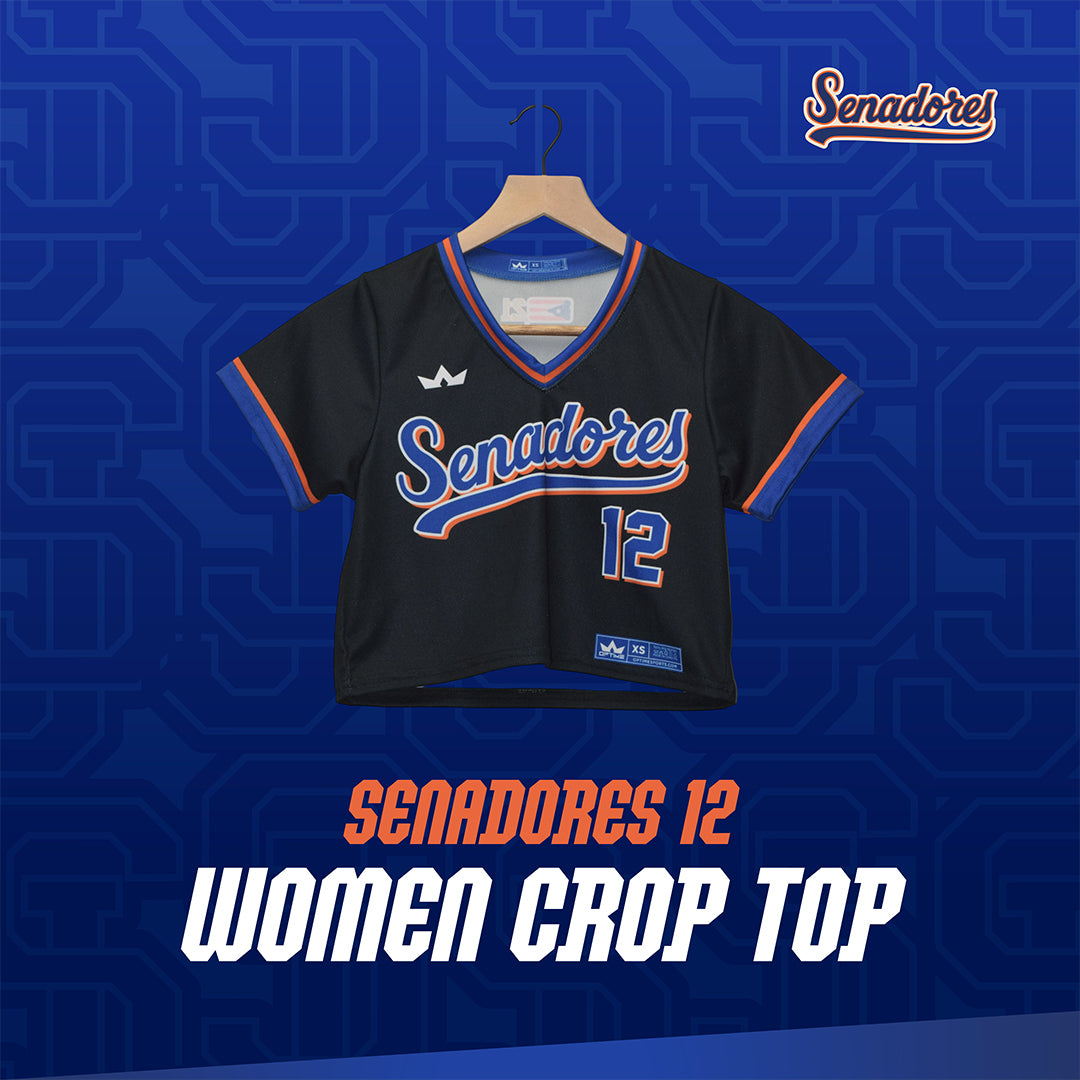 Senadores Black Crop Top