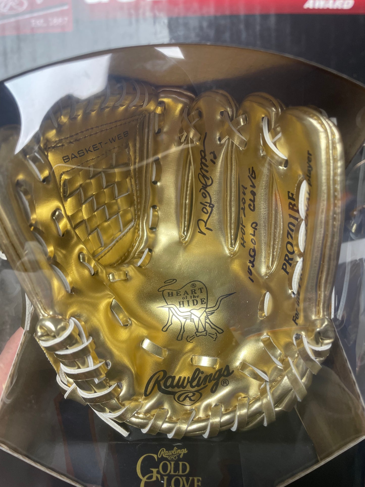 Gold Glove - Autographed by Roberto Alomar