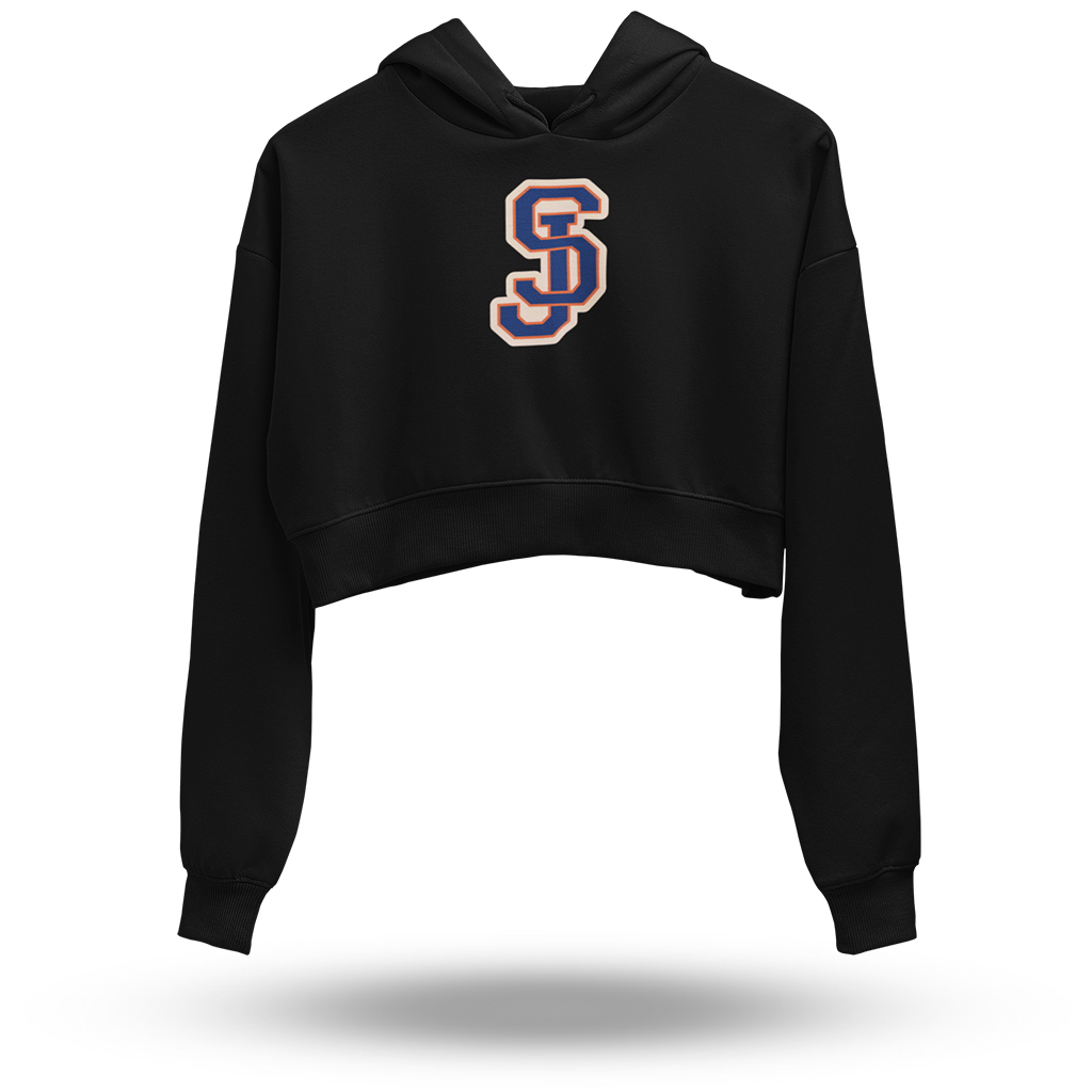 Senadores Black Crop-top Hoodie