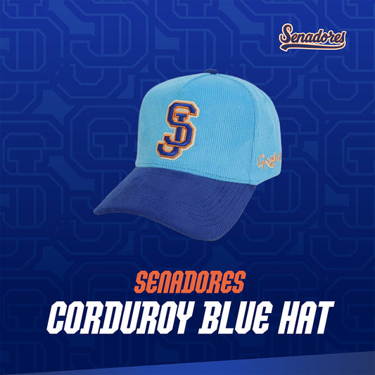 Senadores Light Blue Corduroy Hat