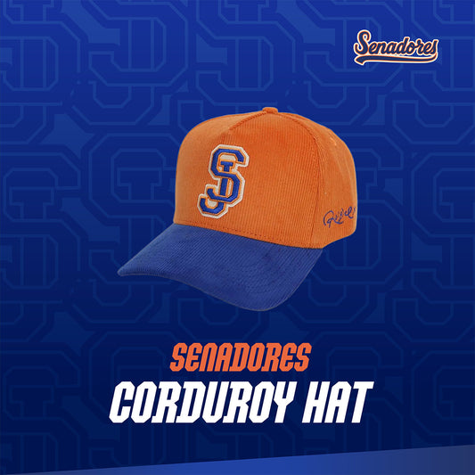 Senadores Orange Corduroy Hat