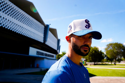 Senadores White / Blue Corduroy Hat